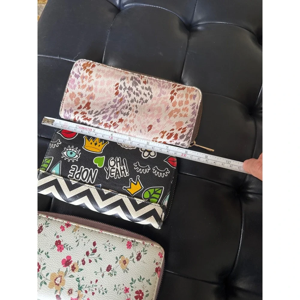 Lot of 3 Mudd A New Day zip Around Wristlet Wallets‎ Womens Boho